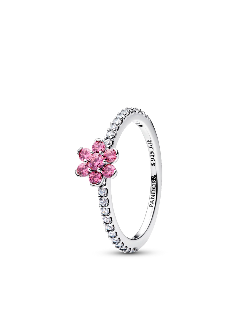 Anillo Flor Brillante Rosa