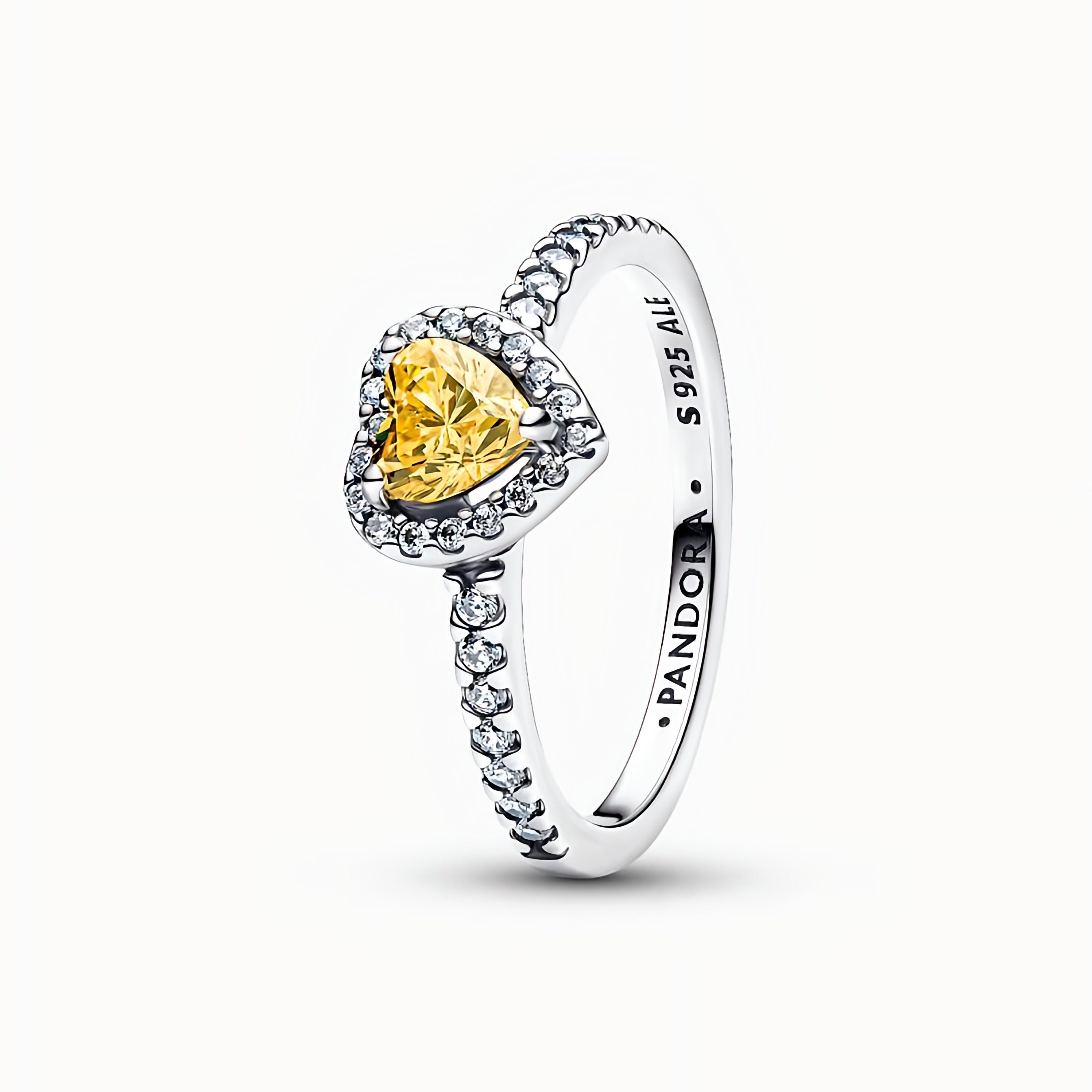 Anillo Corazón Elevado amarillo