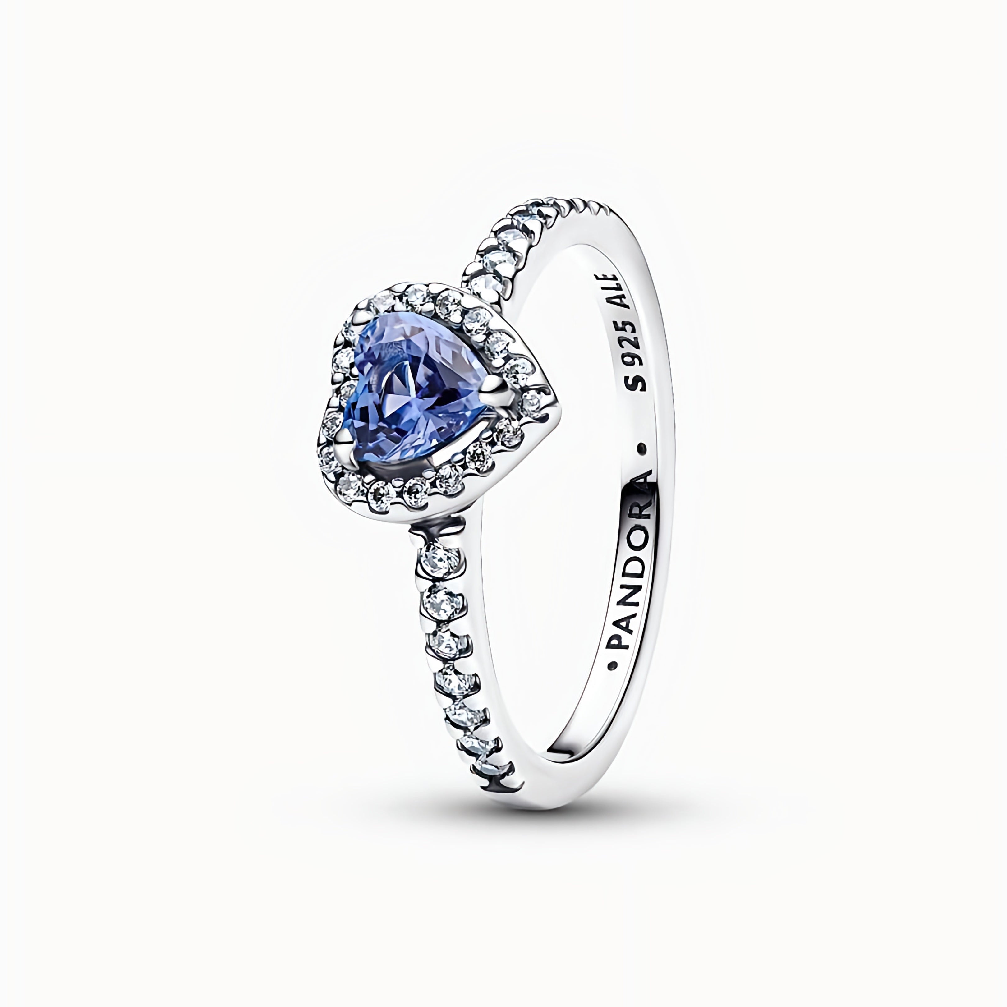 Anillo Corazón Elevado azul