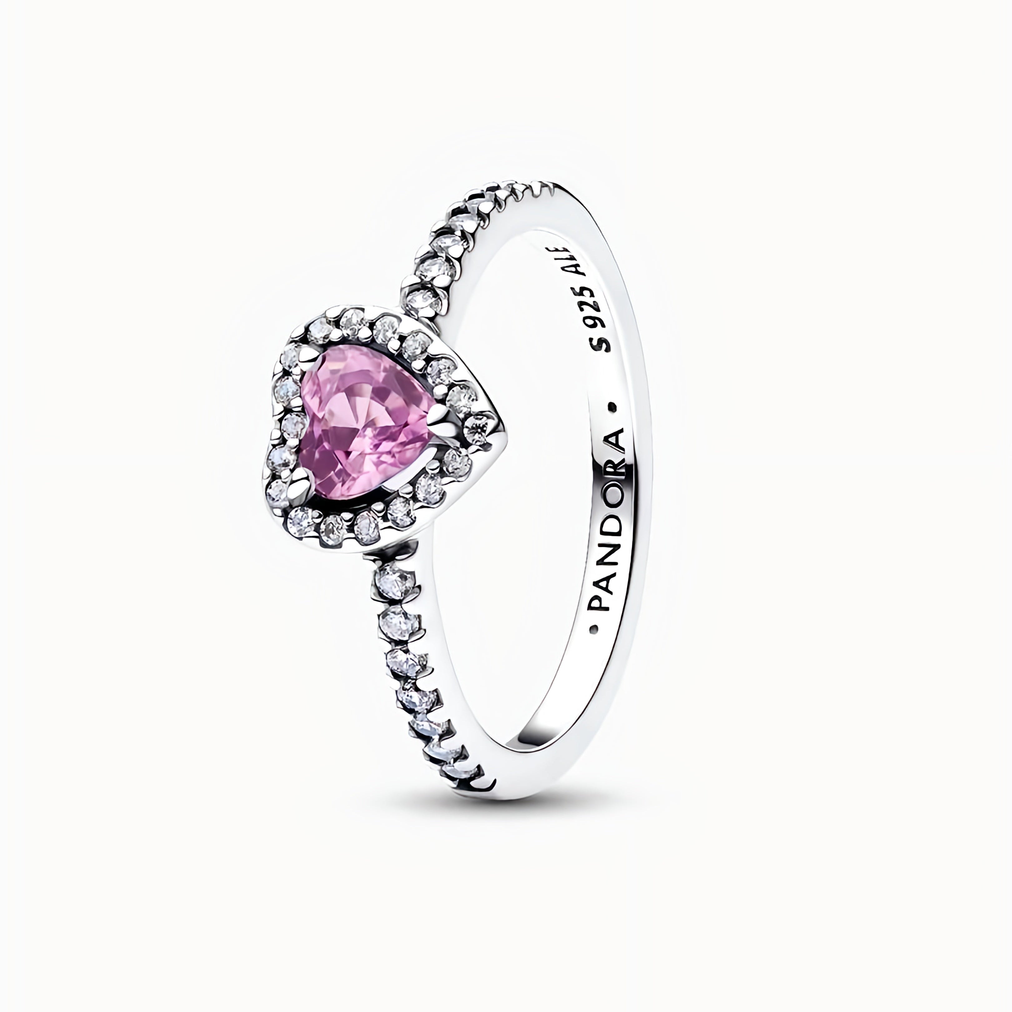 Anillo Corazón Elevado Lila