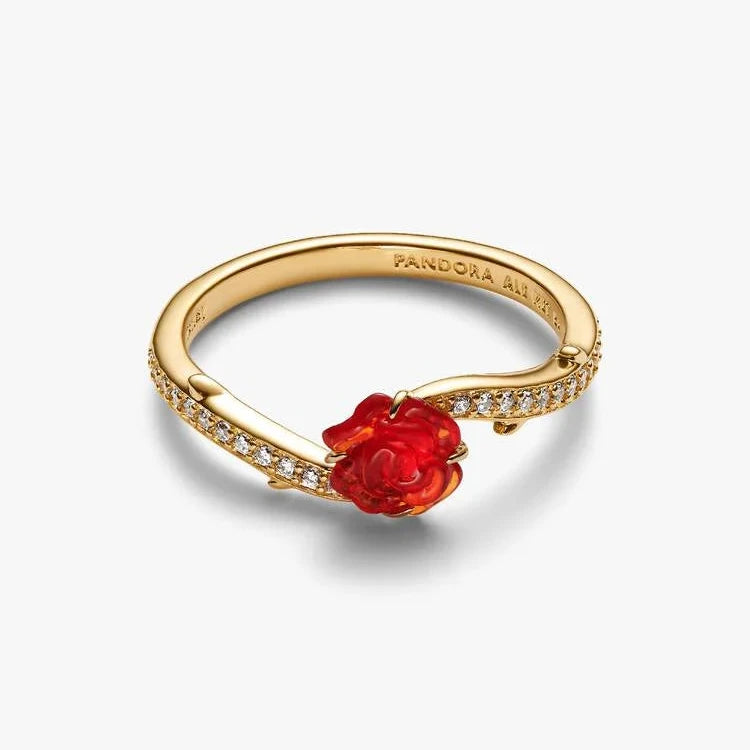 Anillo Rosa Encantada de La Bella y la Bestia de Disney