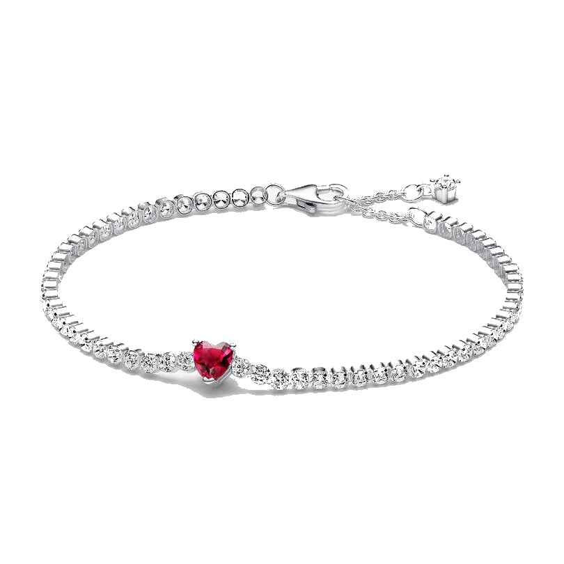 Pulsera de Tenis Corazón Brillante
