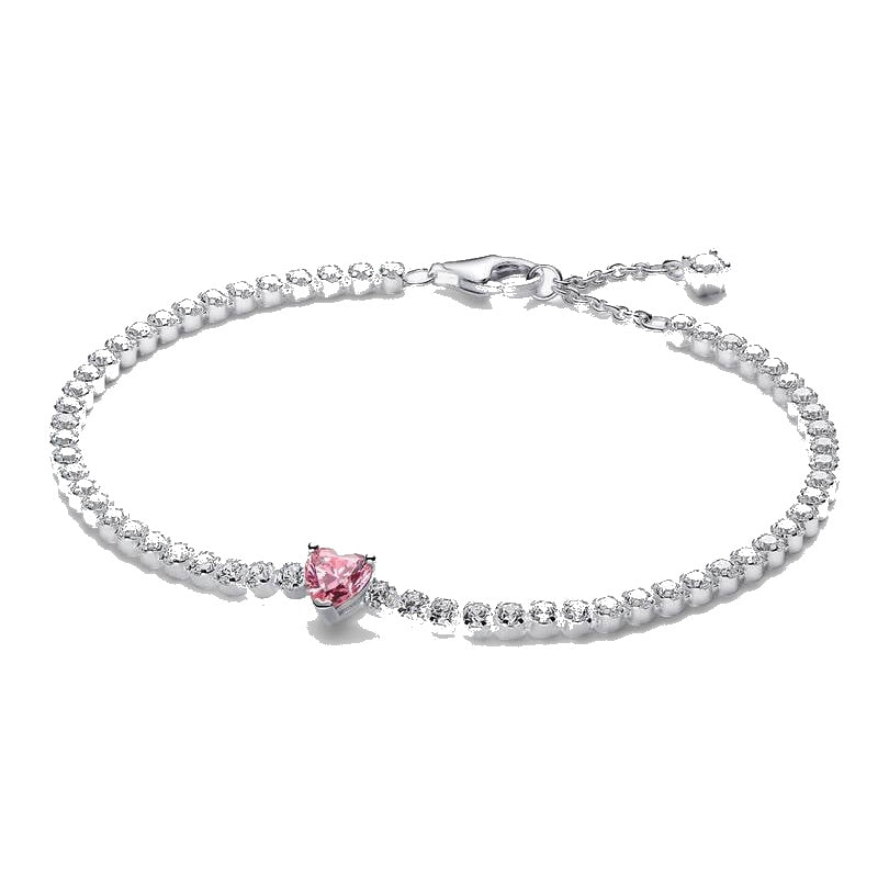 Pulsera de Tenis Corazón Brillante