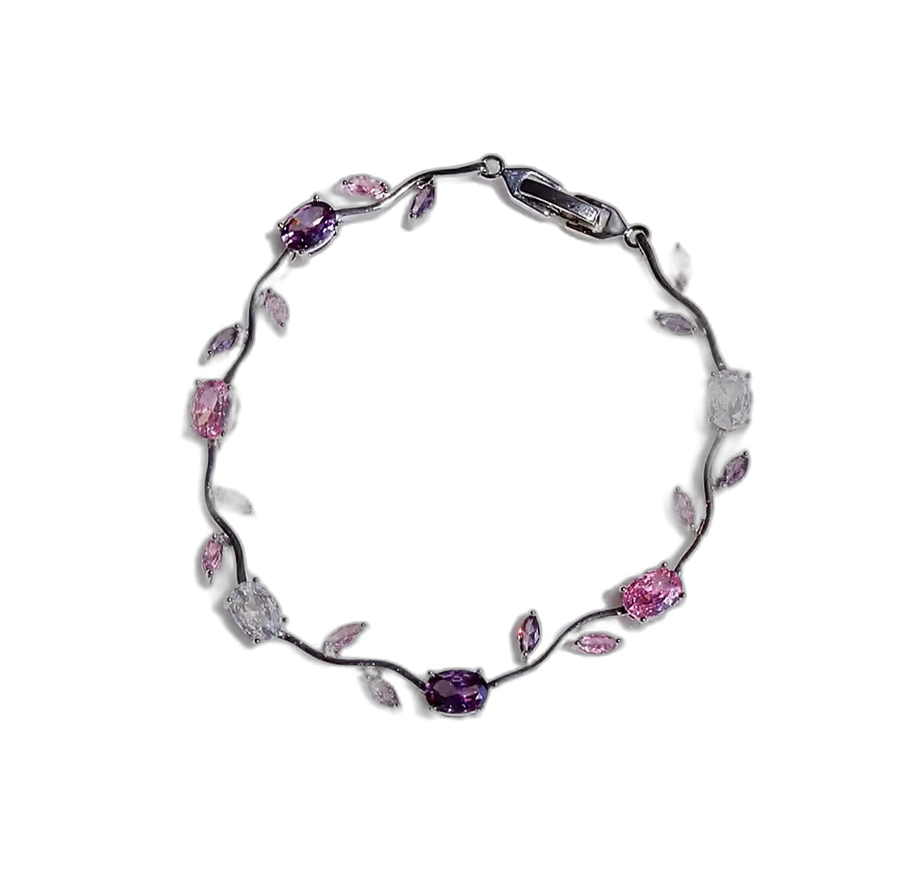 Pulsera Vid Nocturna — Piedras Rosa & Amatista