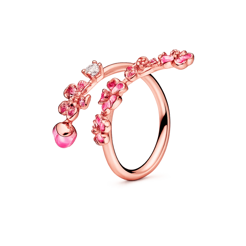 Anillo Flor de Durazno en Oro Rosa