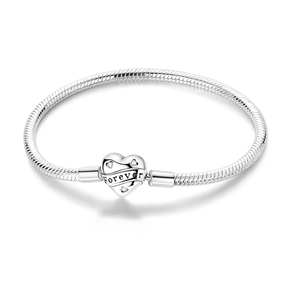 Pulsera Pandora con Cierre de Corazón "Forever"