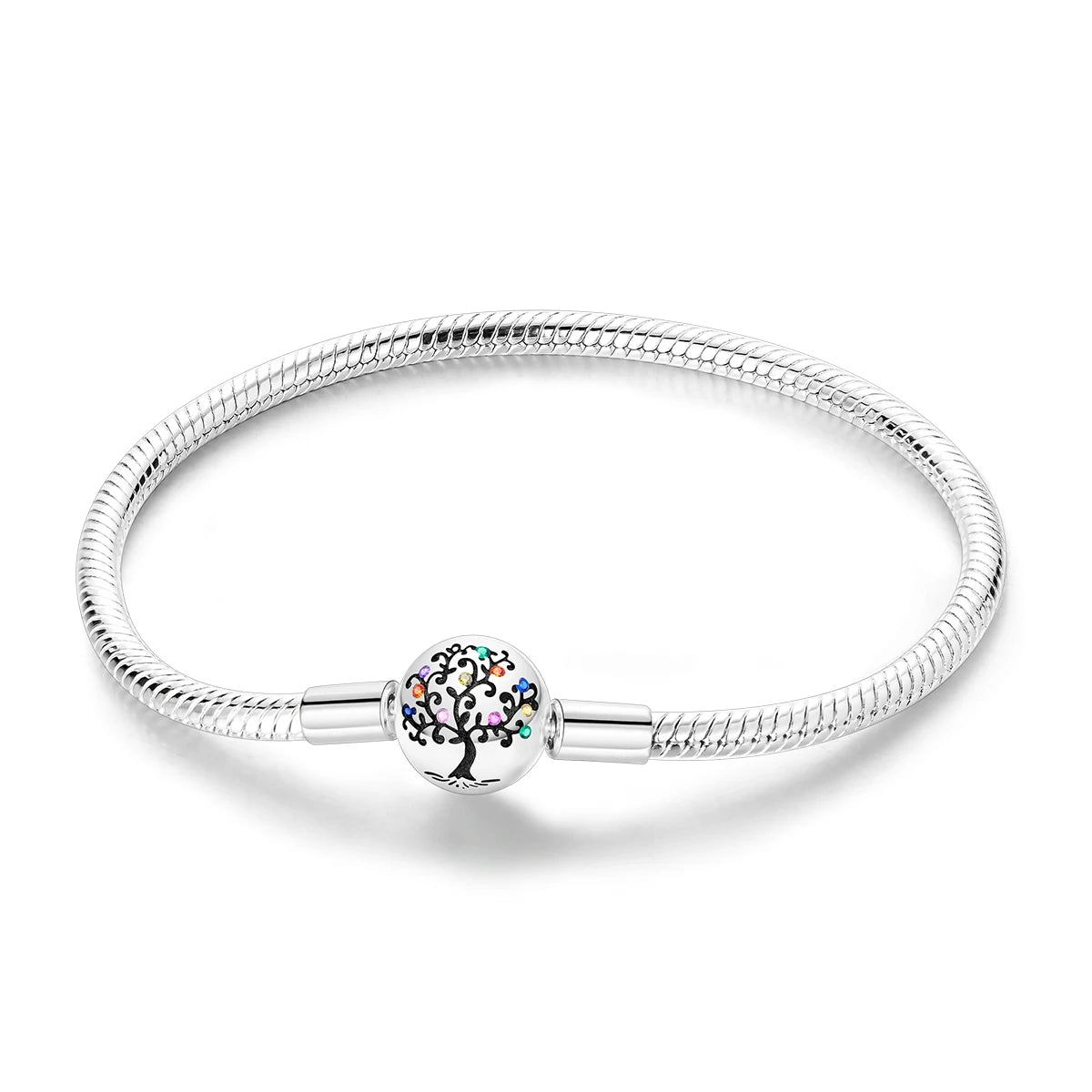 Pulsera Pandora Rígida con Cierre de Corazón