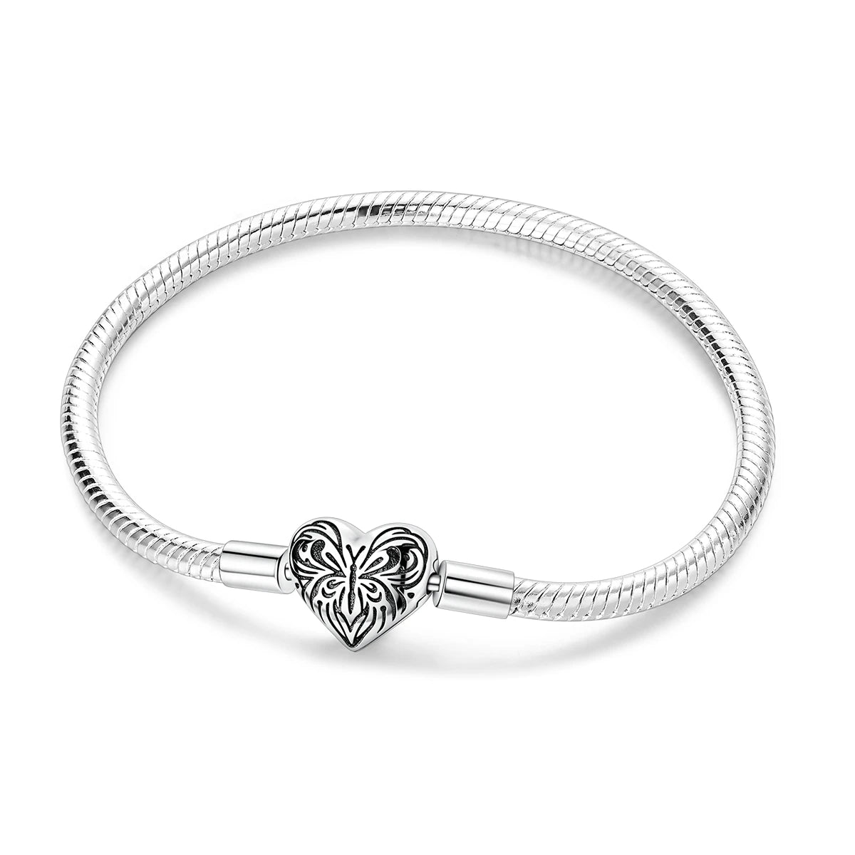Pulsera Pandora con Cierre de Corazón Mariposa